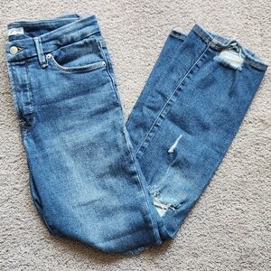 Good American Revolve Women's Distressed Good Straight Jeans, Size 4/27